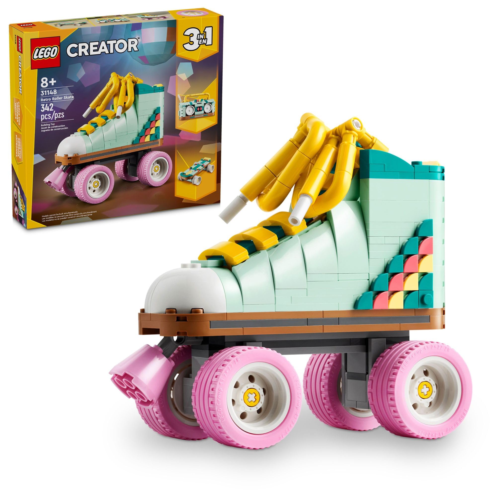 LEGO Creator 3合1 复古溜冰鞋积木套装